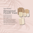 Cover-7.png Hexagonal Flower Vase Planter Pot 1 STL File - Digital Download -5 Sizes- Homeware, Minimalist Modern Design