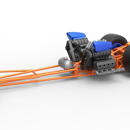 Front engine dragster with 2 V8 Version 2 (1:25 Scale)