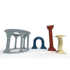 presentation.jpg Fichier STL Colonnes romaines (mobilier d'architecture)・Objet pour imprimante 3D à télécharger