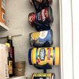 IMG_6613.jpg Estante modular para latas de parede APENAS ARQUIVO STL | Organizador de despensa imprimível | Impressão 3D de encaixe para arrumação de cozinha