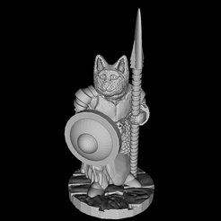 Felid-Javelineer.png Fichier STL Chat Personne avec Lance・Modèle pour impression 3D à télécharger