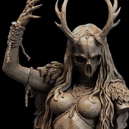 Norse Witch Bust 3D Print