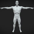 1.png Male Muscular Body Base | T-Pose