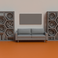 JDM-Living-Room.png Download STL file JDM rim Living Room 1/64 • 3D print object, Flea3D