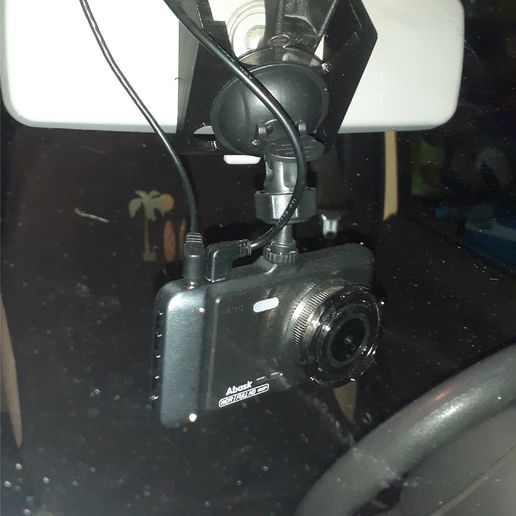STL file Car rear view camera support (Panda), Dashcam support rear ...