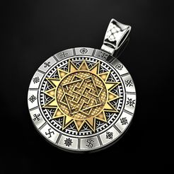 Slavic-amulet-of-Valkyrie-1.jpg STL file Slavic amulet of Valkyrie・Template to download and 3D print