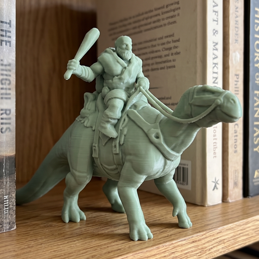 T-Rex Barbarian Rider 🦖🌋・Free STL File for 3D printing・Cults