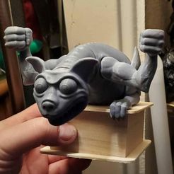 Gargoyle1.jpg Haunted Mansion Gargoyle Candle Holder 3D printable