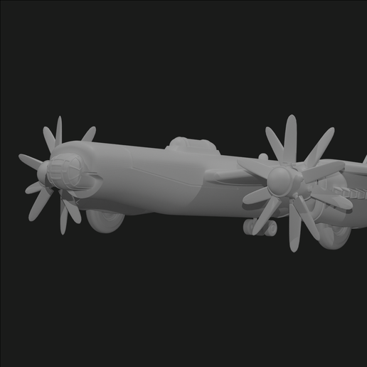 IronWing - Multi-Engine Propeller Aircraft Model (Heavy Bomber, Vintage Plane)