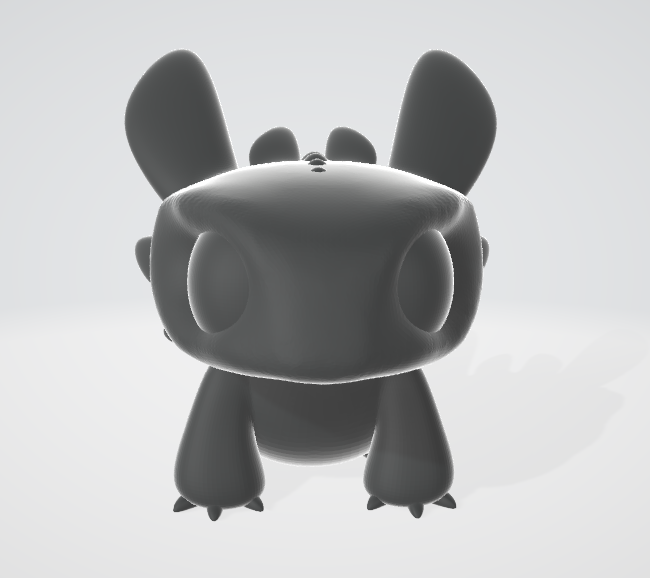 toothless2.PNG Download STL file Toothless - Cute figurine • 3D printing template, adam_leformat7
