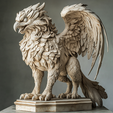 Griffin.png Marble Griffin Statue 3D Model - HD Version