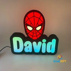 IMG_7704.jpg Fichier STL lampe david spider man・Objet imprimable en 3D à télécharger