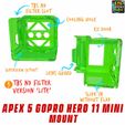Overview-Gopro-Hero-11-Mini-Apex-3.jpg Apex 5 Inch / Apex HD Gopro Hero 11 Mini Mount 25 Degree