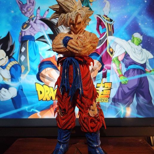 🗿 Goku True Instinct SSJ - Sculpture Super Saiyajin・ STL File for 3D ...