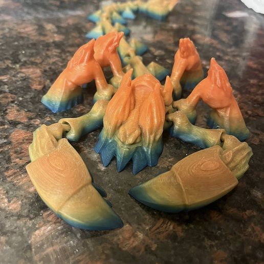 Scorpion empereur Articulé Imprimer en place sans support