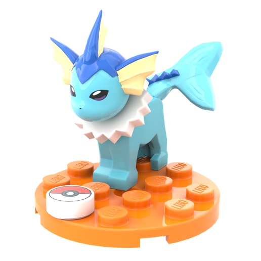 🧱 Vaporeon Brick Compatible・ STL File for 3D printing・Cults