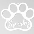 sparky.jpg Fichier STL Décoration pour chien Sparky・Design à télécharger et à imprimer en 3D