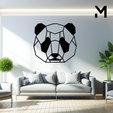 Panda-geometry.png Wall silhouette - Animals geometry Set