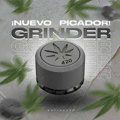 Grinder.primito.cults.3D.jpg Fichier STL Broyeur Broyeur CONTAINER WEED・Modèle à télécharger et à imprimer en 3D
