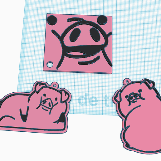 keychain keychain keychain duck gravity falls pack X3 3D model