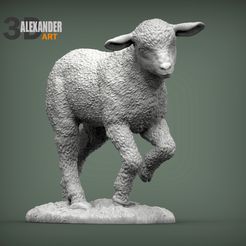 lamb-runs-1.jpg Archivo STL Lamb ejecuta el modelo de impresión en 3D・Objeto imprimible en 3D para descargar