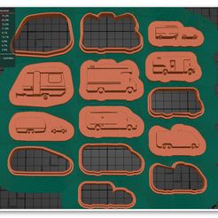 Camper_cookies.jpg STL-Datei Camper Cookie Cutter・3D-druckbares Design zum Herunterladen