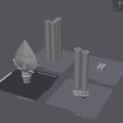 lord-murugan-vel-parts-layout-01.png Lord Murugan Vel | Sacred Spear | Multi-Part 3MF | Easy Assembly | Hindu Temple Decor
