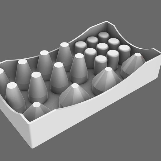 2.jpg Fichier STL Porte-tubes polyvalent pour tubes de centrifugeuse, falcon, eppendorf et PCR.・Design imprimable en 3D à télécharger, DecoPrint3D