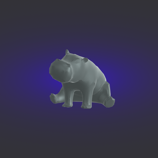 Funny Hippo 3D model
