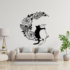 1.jpg gatos enamorados en la luna mandala decoracion pared