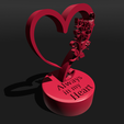 Shapr-Image-2024-01-03-174519.png Always in my Heart Plaque, decor stand, heart rose and butterfly, engagement gift, proposal, wedding, Valentine's Day gift, anniversary gift,  Love Heart Statue