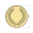Coin-Bay-leaves-crown-branches-06.jpg Bay leaves branches crown coin 3D print model