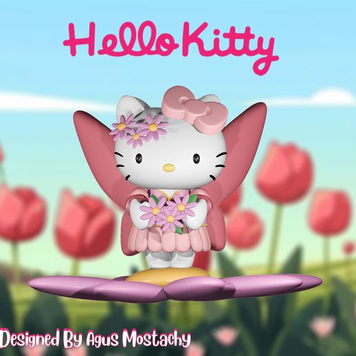 👋 Hello Kitty fairy・ STL File for 3D printing・Cults