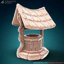 RPG_CoveredWell01.jpg Archivo STL Pozo cubierto・Diseño imprimible en 3D para descargar