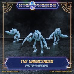 The-Unascended-Trio-Front.png STL file The Unascended - Star Pharaohs・Model to download and 3D print, Star_Pharaoh_Foundry