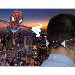 spidyearsaver1.png Fichier STL Protège-oreilles pour masque de protection | Spiderman Custom Face Mask Holder | Protège-oreilles | Mask Grips | Handmade in the UK | Mask Extender・Modèle à imprimer en 3D à télécharger