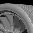 12.jpg Realistic Michelin sports tire and alloy wheel, STL - OBJ file, four versions