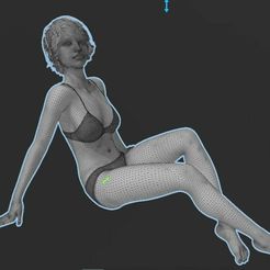 DAMA-SENTADA.jpg STL file SITTING LADY・3D print design to download