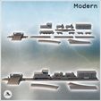 2.jpg Set of modern trains with diesel locomotive, platforms with tractors, and cattle transport wagons (2) - Modern WW2 WW1 World War Diaroma Wargaming RPG Mini Hobby