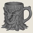 Deer-Head-Wooden-Stump-Mug-01.jpg Deer Head Wooden Stump Mug