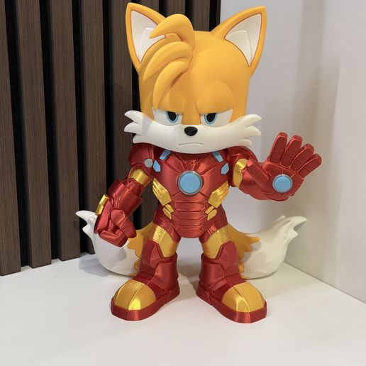 👨 IRON TAILS – TAILS × IRON MAN Fan art (no ams-multiparts/3mf)・3D ...