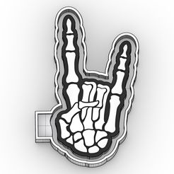 SKULL-SKELETON-HAND,-LONG-LIVE-ROCK_1-color.jpg skull skeleton hand, long live rock - freshie mold - silicone mold box