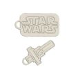 Paquete icono sable.jpg PACKAGE 2 KEY RINGS STAR WARS LOGO AND LIGHTSABER