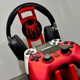 Spiderman-Controller-and-Headset-Stand-03.jpg Spiderman Dual Controller & Headset Stand