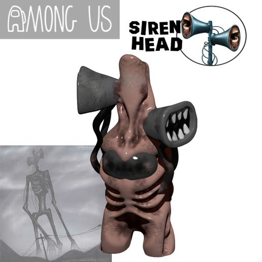 Stl File Among Us Siren Head 3d Printable Model To Download Cults