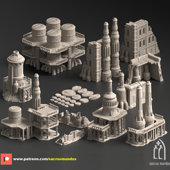 Cults_All.png 3D file Damochles, Industrial Ruins・3D printing template to download