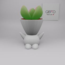 Faty.jpg Download free STL file Fatys planter • 3D printing object, QBKO3D