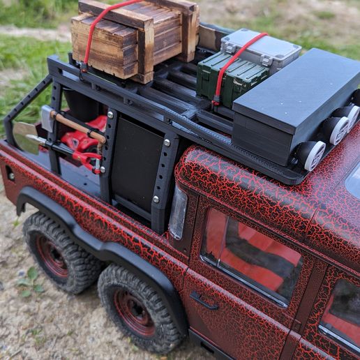 🚁 Rack loading area - Roof rack BRX02 D110 6x6 & Series III 109・ STL ...