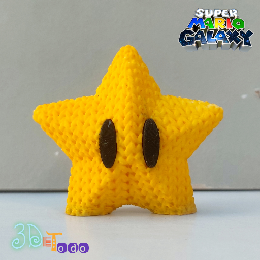 star Knitted crochet – super mario galaxy – print in place – no supports – AMS