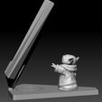 Preview15.jpg Star Wars Phone Holder - Darth Vader and Baby Yoda - 2 for 1 3D print model
